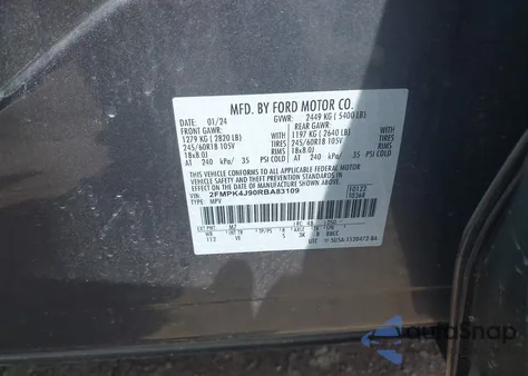 2024 Ford Edge Sel from USA, damaged, VIN 2FMPK4J90RBA83109